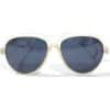 Ανδρικά γυαλιά ηλίου Pepe Jeans PJ7141 C2 140/58/14 με λευκό κοκκάλινο σκελετό σε σχήμα aviator 58mm