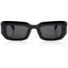 Γυαλιά ηλίου Oscar & Frank Cοrtez/Gloss Black 042BL μαύρο κοκάλινο σκελετό σε τετράγωνο σχήμα 50mm
