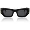 Oscar & Frank γυαλιά ηλίου Made In Japan κοκάλινο μαύρο γυαλιστερό 47mm